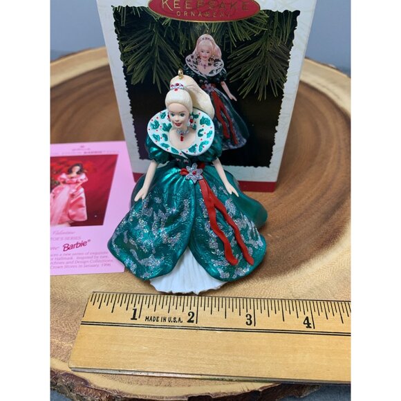 1995 Hallmark Keepsake Ornament Holiday Barbie Collectors Series Handcrafted - Picture 9 of 11